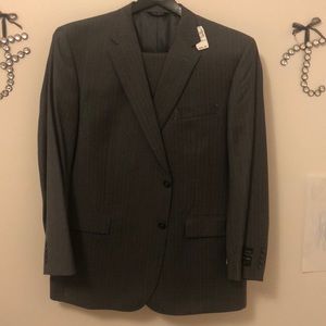 Jos. Banks Grey Pinstripe Suit
